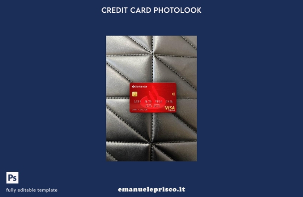 modello anteriore photolook con carta elettronica visto Spagna Santander Bank st